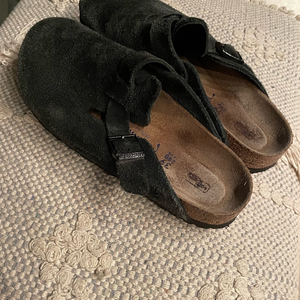 Birkenstock Women's Dark Suede Mules LIKE NEW